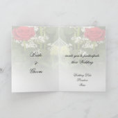 Carte Faire-part de mariage Rose (Intérieur)