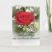 Carte Faire-part de mariage Rose (Dos)