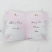 Carte Faire-part de mariage rose (Intérieur)