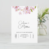 Carte Faire-part de mariage rose Cherche (Debout devant)