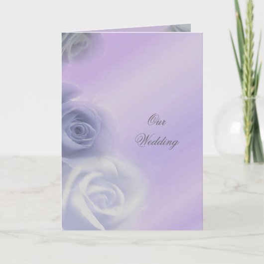 Carte Faire-part de mariage Rose en argent (Devant)