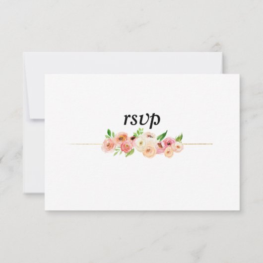 Carte Faire-part de mariage RSVP Coral Spring (Dos)