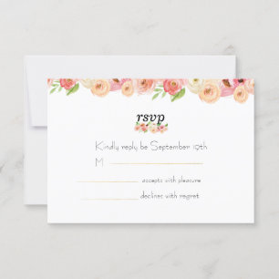 Carte Faire-part de mariage RSVP Coral Spring