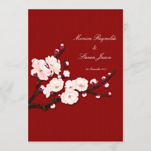 carte faire-part de mariage RSVP Sakura