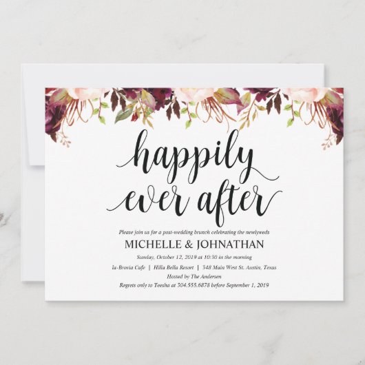 Carte Faire-part de mariage Rustique Bourgogne (Devant)