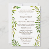 Carte Faire-part de mariage Rustique Watercolor (Devant)