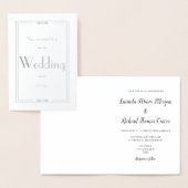 Carte Faire-part de mariage Silver Foil (Affichage)