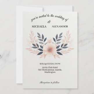 Carte faire-part de mariage simple