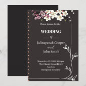 Carte faire-part de mariage simple (Devant / Derrière)