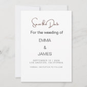 Carte Faire-part de mariage simple personnalisée (Devant)