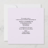 Carte faire-part de mariage, Thème Floral Romantiq (Dos)