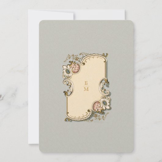 Carte Faire-part de mariage Victorian Elegance (Dos)