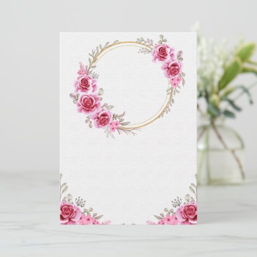 Carte faire-part de mariage vide (Debout devant)