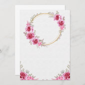 Carte faire-part de mariage vide (Devant / Derrière)