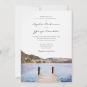 Carte Faire-part de mariage Watercolor Lake (Devant)
