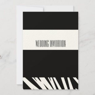 Carte faire-part de mariage zèbre Afro-design