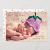 Carte faire-part de naissance (Devant / Derrière)