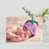 Carte faire-part de naissance (Debout devant)