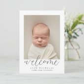 Carte faire-part de naissance (Debout devant)