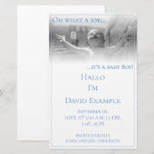 Carte faire-part de naissance avec bébé (Devant / Derrière)