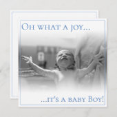 Carte faire-part de naissance avec bébé (Devant / Derrière)