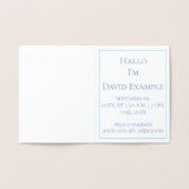 Carte faire-part de naissance avec bébé (Intérieur)