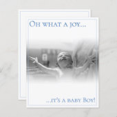 Carte faire-part de naissance avec bébé (Devant / Derrière)