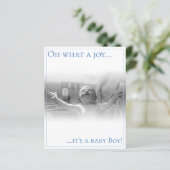 Carte faire-part de naissance avec bébé (Debout devant)