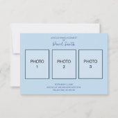 Carte Faire-part de naissance bébé | Ajouter 3 pho (Dos)