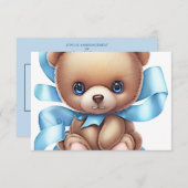 Carte Faire-part de naissance bébé | Ajouter 3 pho (Devant / Derrière)