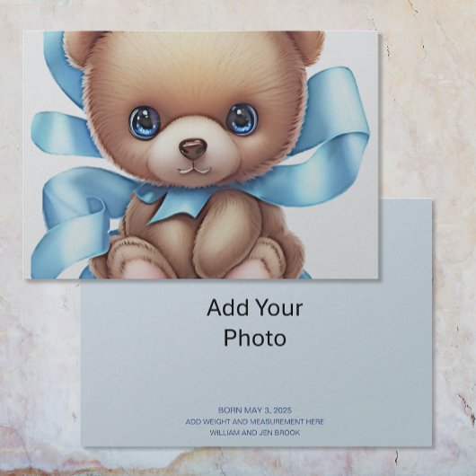 Carte Faire-part de naissance bébé | Ajouter une p