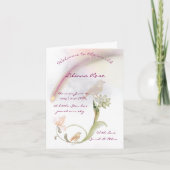 Carte Faire-part de naissance bébé aquarelle (Devant)