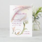 Carte Faire-part de naissance bébé aquarelle (Debout devant)