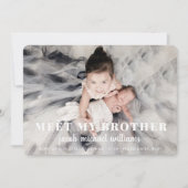 carte Faire-part de naissance bébé frère (Devant)