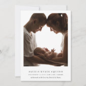 Carte Faire-part de naissance bébé minimaliste pho (Devant)