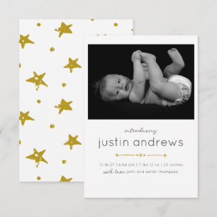 Carte Faire-part de naissance bébé moderne