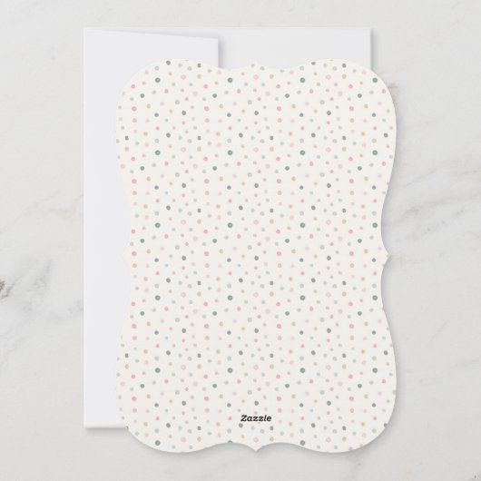 Carte Faire-part de naissance bébé, vert rose élég (Dos)