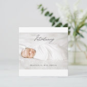 Carte Faire-part de naissance Calligraphie (Debout devant)