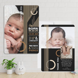 Carte Faire-part de naissance contemporaine