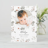 Carte Faire-part de naissance fille | FLEUR SAUVAG (Debout devant)