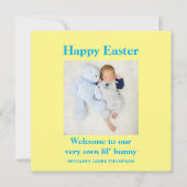 Carte faire-part de naissance Happy Pâques Photo B (Devant)