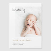 Carte Faire-part de naissance magnétique avec phot (Devant)