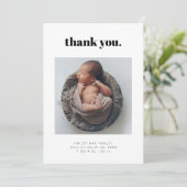 Carte Faire-part de naissance Merci (Debout devant)