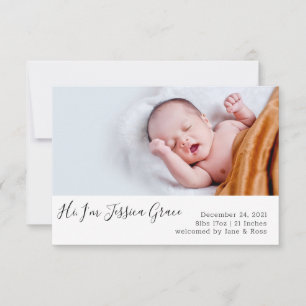 Carte Faire-part de naissance moderne