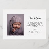 Carte Faire-part de naissance moderne Gold Script (Verso)