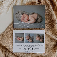 Carte Faire-part de naissance moderne photo bébé