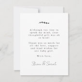 Carte Faire-part de naissance moderne photo bébé (Dos)