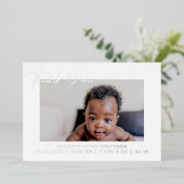 Carte Faire-part de naissance personnalisée Merci (Debout devant)