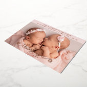 Carte Faire-part de naissance personnalisée Merci (Rotation)