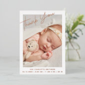 Carte Faire-part de naissance personnalisée Merci (Debout devant)